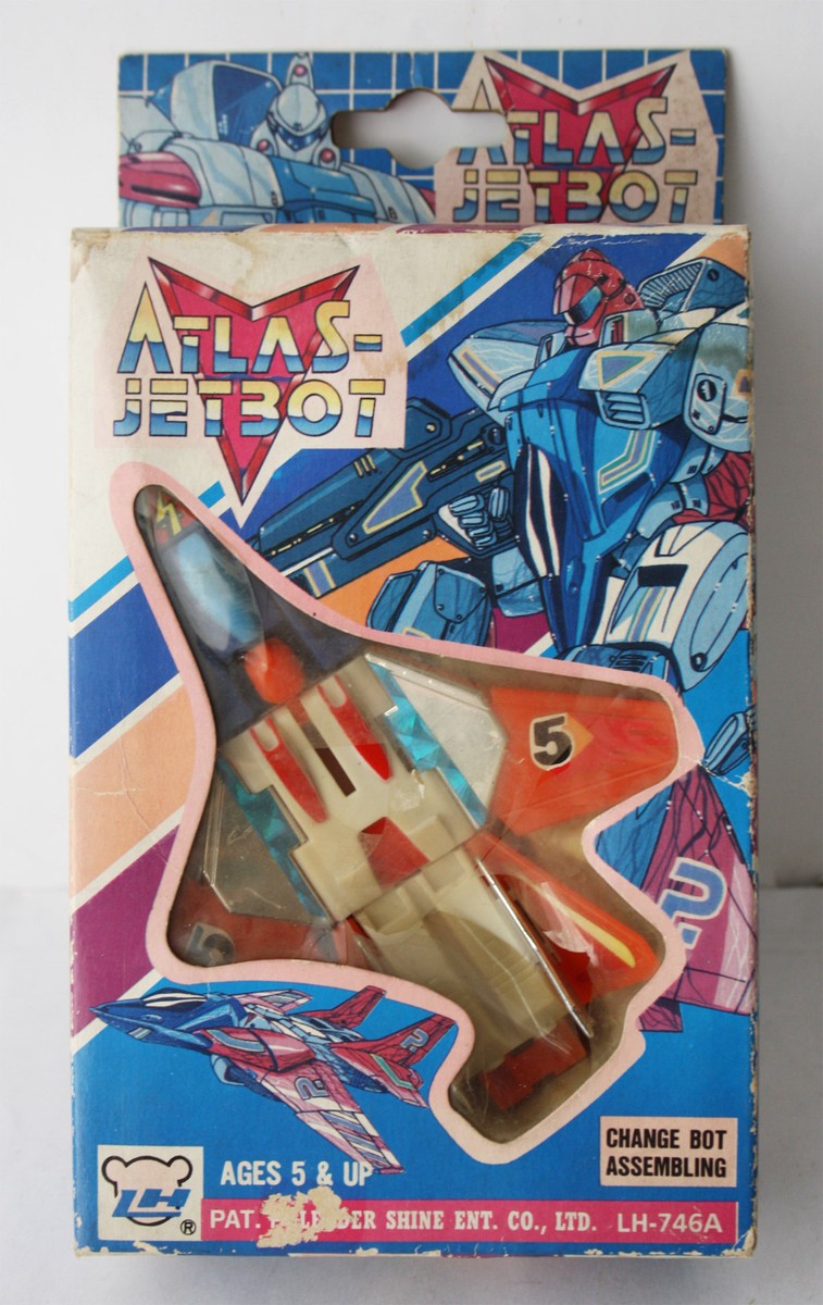 VINTAGE 80'S TRANSFORMABLE ATLAS BOT JETBOT ROBOT PLANE LH LEADER