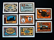 Glash&uuml;tte  8 x Notgeld