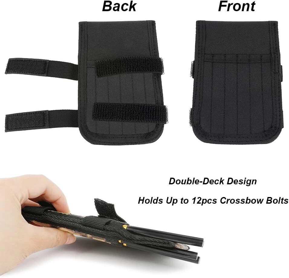 Camo Crossbow Arrow Quiver Bag Bolt Holder Double-Side Shooting Hunting Portable - Image 4 of 4