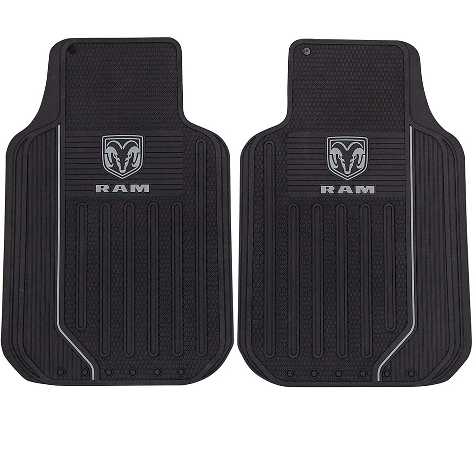 NEW 3PC DODGE RAM All Weather Heavy Duty Rubber Floor Mats Set Official Licensed Foto 2 de 4