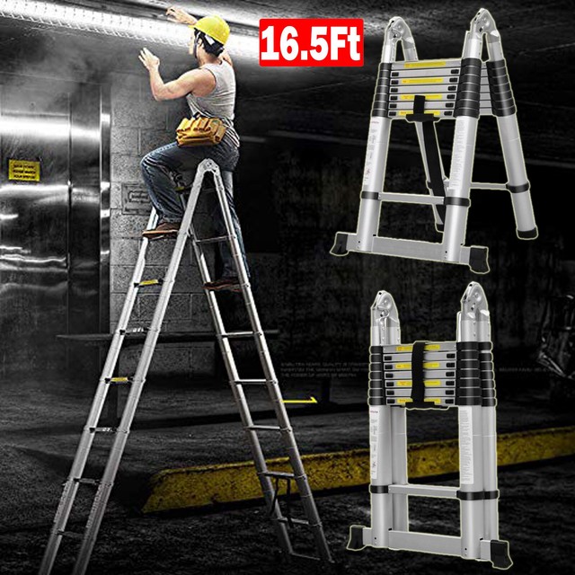 telescopic folding ladder 5m
