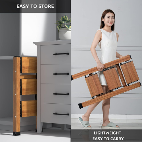 2 Step Ladder, Folding Step Stool with Wide Anti-Slip Pedal, Aluminum Lightweigh - Picture 5 of 6