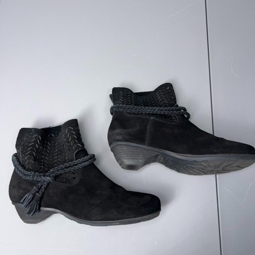 Stivaletti ABEO Nicole donna 8,5 neri scamosciati nappa stivaletti western - Foto 5 di 10