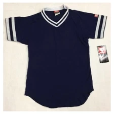 Wilson A4795 Navy V-Neck Throwback Jersey Youth (NWNW)