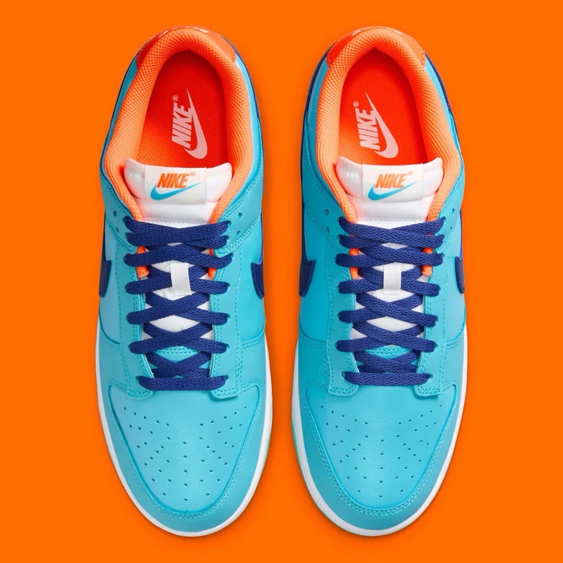 Nike Dunk Low SE Baltic Blue Total Orange Sneakers HQ1538  display picture 1