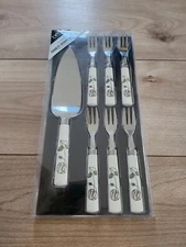 Pastry Serving Set Pie Cake Server 6 Individual Pastry Forks Flower New In Box