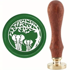 1set Brass Wax Seal Stamp with Handle for Scrapbooking Elephant