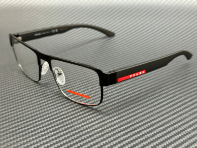 PRADA LINEA ROSSA PS 51RV 07F1O1 Matte Black Men's 56 mm Eyeglasses