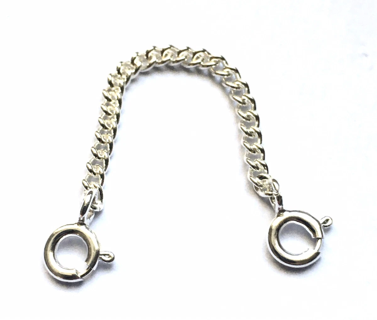 Stainless Steel Curb link, 7.5 inch Charm Bracelet with Safety Chain. –  Parkville Jewelers