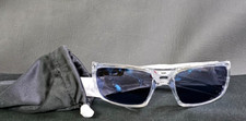 NEW   OAKLEY CRANKSHAFT 009239 POLISHED CLEAR/ICE IRIDIUM SUNGLASSES NIB