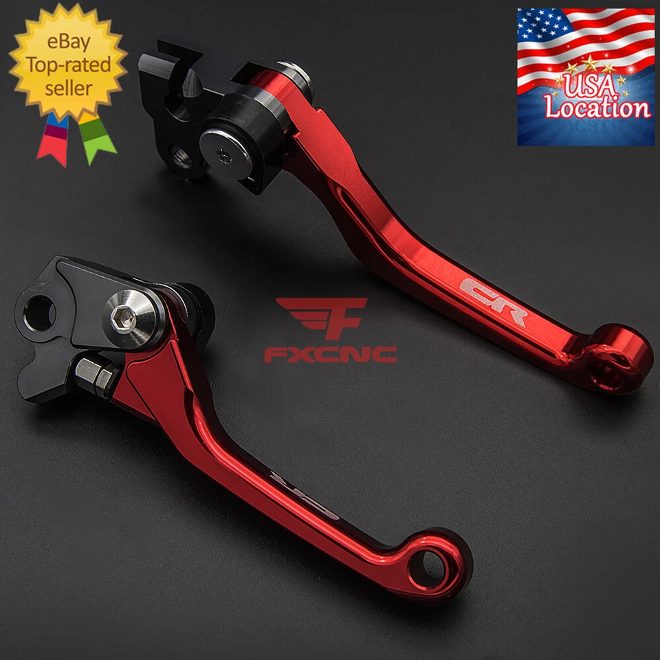 Palancas de freno embrague de suciedad pivote CNC logotipo CR para Honda CR125R CR250R 1992-2003 EE. UU. Foto 4 de 4