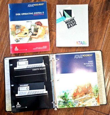 Atari Package 2 Diskettes, Operating Systems, Inside Atari, Basic Reference Manu