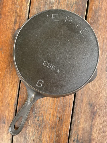 Pre Griswold Erie #6 Third Series Cast Iron Skillet