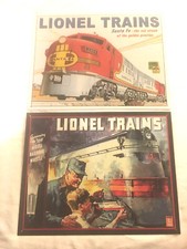 2 (Two) Lionel Trains Vintage Reproduction 12X16 Metal Signs - Made In USA!