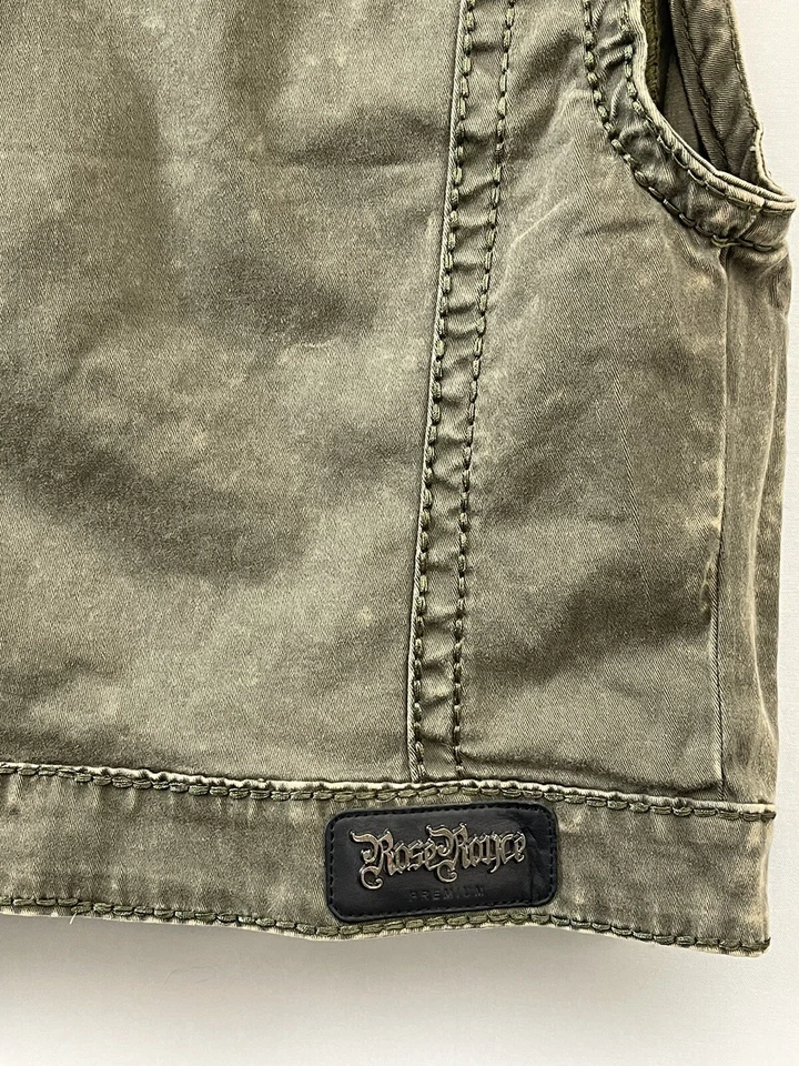 Chaleco vaquero para mujer Rose Royce verde militar talla S Foto 4 de 4