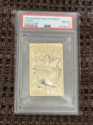 Charizard Pikachu Pokemon Card Burger King Set 23k Gold PSA 8 NO