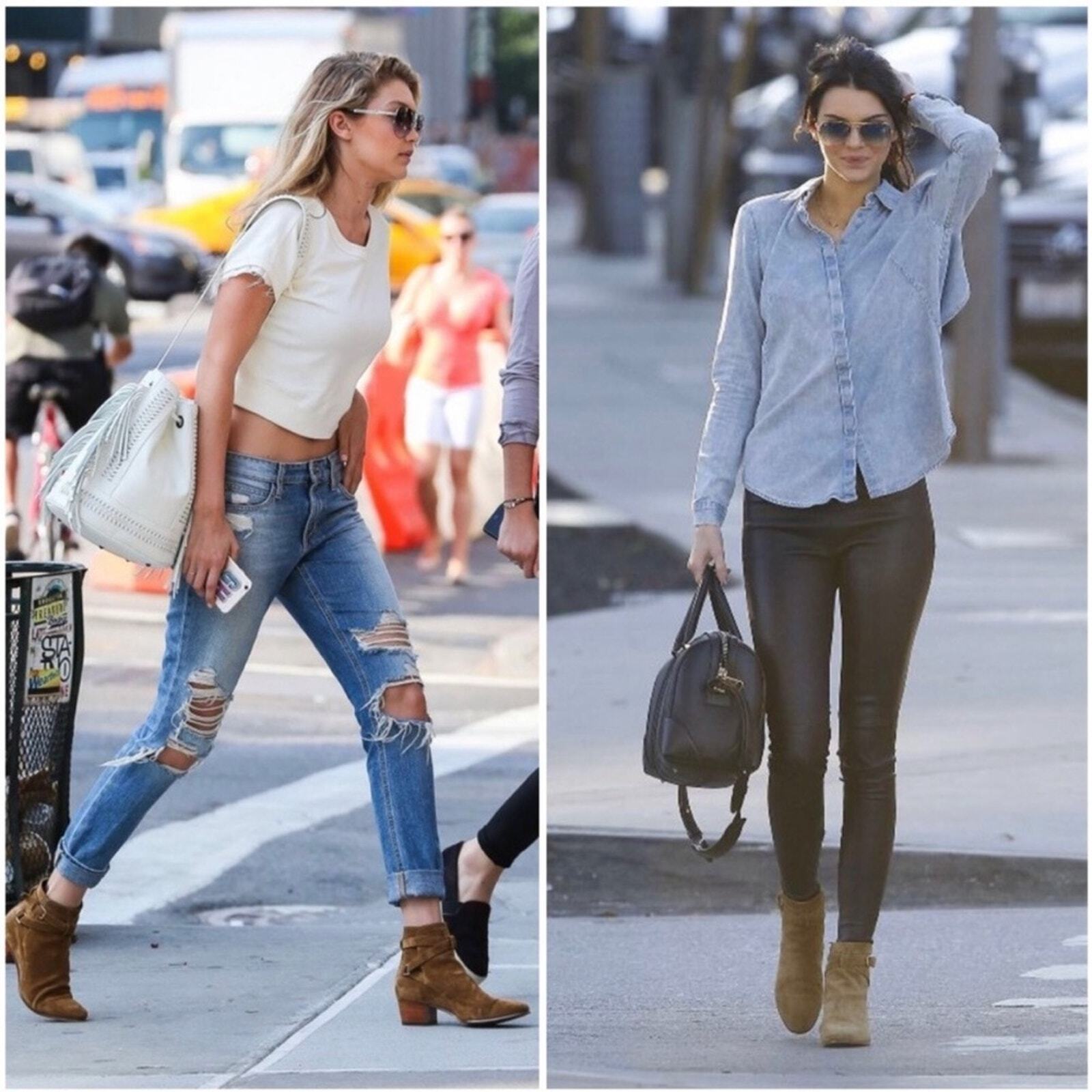 Stivaletti Saint Laurent Paris Blake Jodhpur scamosciati marroni