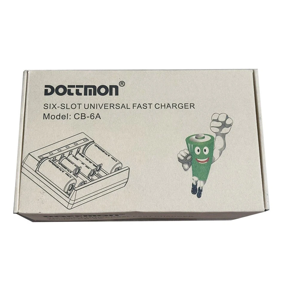 Dottmon 6-Slot Universal Battery Fast Charger Model CB-6A AAAA,AAA,AA,SC,C,D - Image 2 of 4