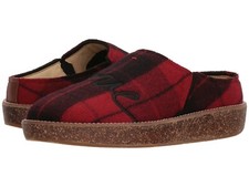 ED by Ellen DeGeneres Women's Tillie Slippers, Red/Blk Tartan Fleece Size 5 M