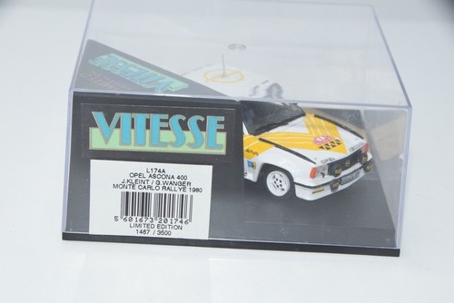 B2 1:43 VITESSE L174A OPEL ASCONA 400 MONTE CARLO RALLYE 1980 KLEINT WAGNER NMIB - Imagen 14 de 15