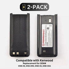 2x Ni-Mh Batteries for Kenwood Radios KNB-29, KNB29N, KNB-30  TK-2200, TK-3202E