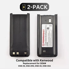 2x Ni-Mh Batteries for Kenwood Radios KNB-29, KNB29N, KNB-30 | TK-2200, TK-3202E
