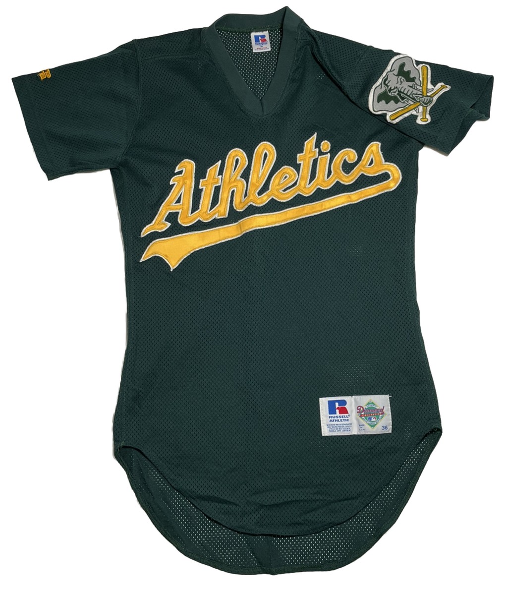 Authentic Oakland A's Vintage MLB Baseball Jersey Russell Athletic