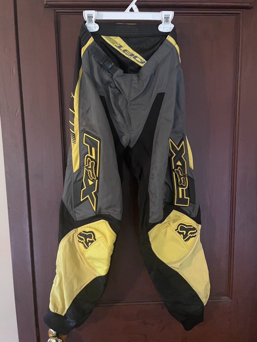 Fox Racing 180 Pants Mens Grey Yellow Racing Motocross Dirt