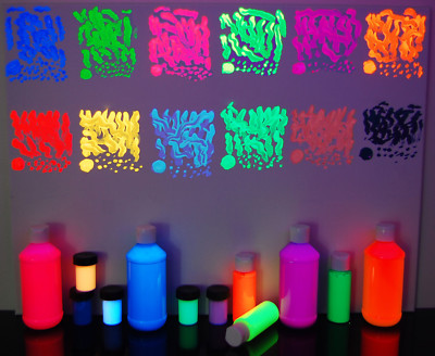 DirectGlow 16oz Bottle UV Blacklight Reactive Fluorescent ACRYLIC Paint