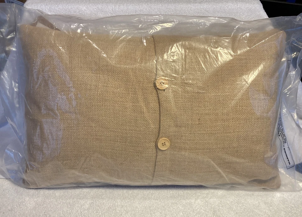 VHC Brands Burlap 22"x14" CHRISTMAS BEGINS WITH CHRIST Holiday Pillow - BNISP - Image 2 of 4