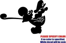 Vinyl Decal Sticker - Yoshi Tongue Mario Car Truck Bumper Window JDM Fun 12"