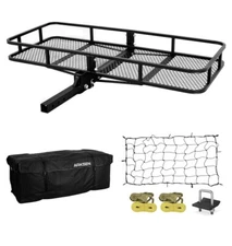 Arksen 60 X 25 Inch Folding Cargo Rack Carrier With Bag And Net, Stabilizer.