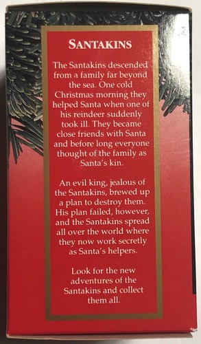 2 Christmas Santakins Collectables Ornament Santa Stubby Santa Claus 1st Edition - Picture 11 of 11