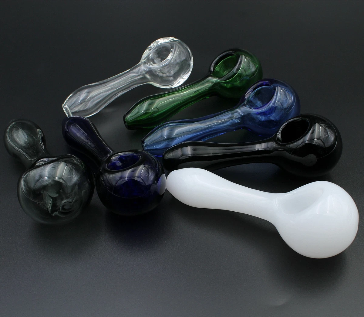 Fancy Green Glass Smoking Pipe, Flat Mouth, Glass Smoking Pipe ...