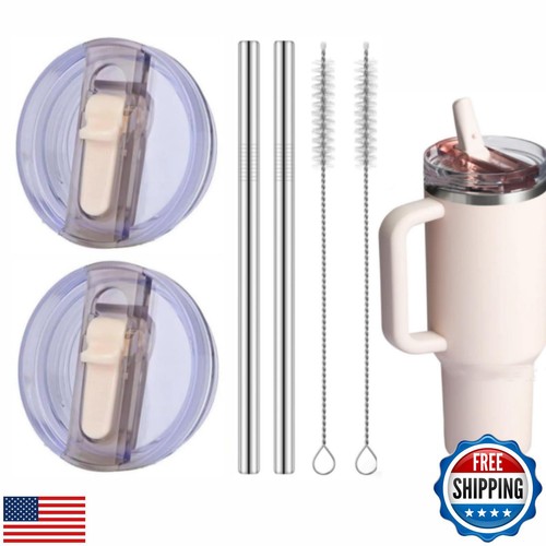 30oz Flip Straw Lid for Stanley Protour, Leak Proof Lids Replacement for 30oz