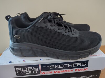 Skechers Bobs Women's Sport  Visionary Essence Black Sneakers Size 11 B 117346