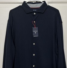 NWT Cremieux size XL dk navy long sleeve button up shirt mens 79