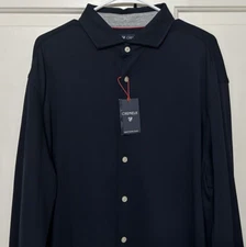 NWT Cremieux size XL dk navy long sleeve button up shirt mens $79