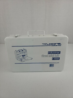 Moore Medical Container Rack Moore Medical Ind First Aid Kit K50 1 Shelf Wall Mount Metal Storage ...