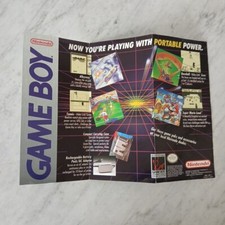 Vintage Nintendo Gameboy DMG-USA-1 Foldable Poster Only