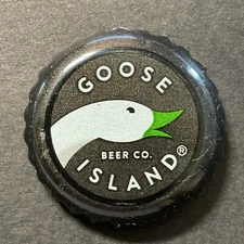 USA Beer Crown Bottle Cap Plastic Lined. GOOSE ISLAND Brewery. No Dent