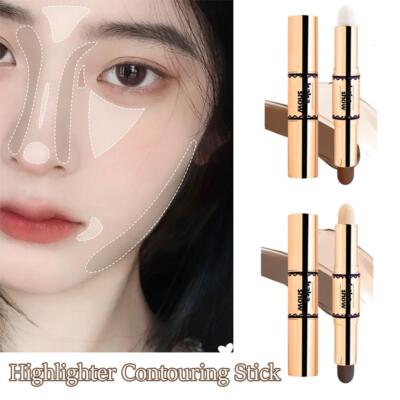 Highlighter Contouring Stick Two Tone High Gloss Grooming Stick Waterproof FAST
