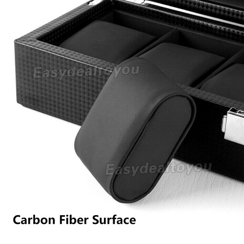 6/10/12/24Grid Leather Watch Box Organizer Case Jewelry Display Storage Showcase - Picture 7 of 15