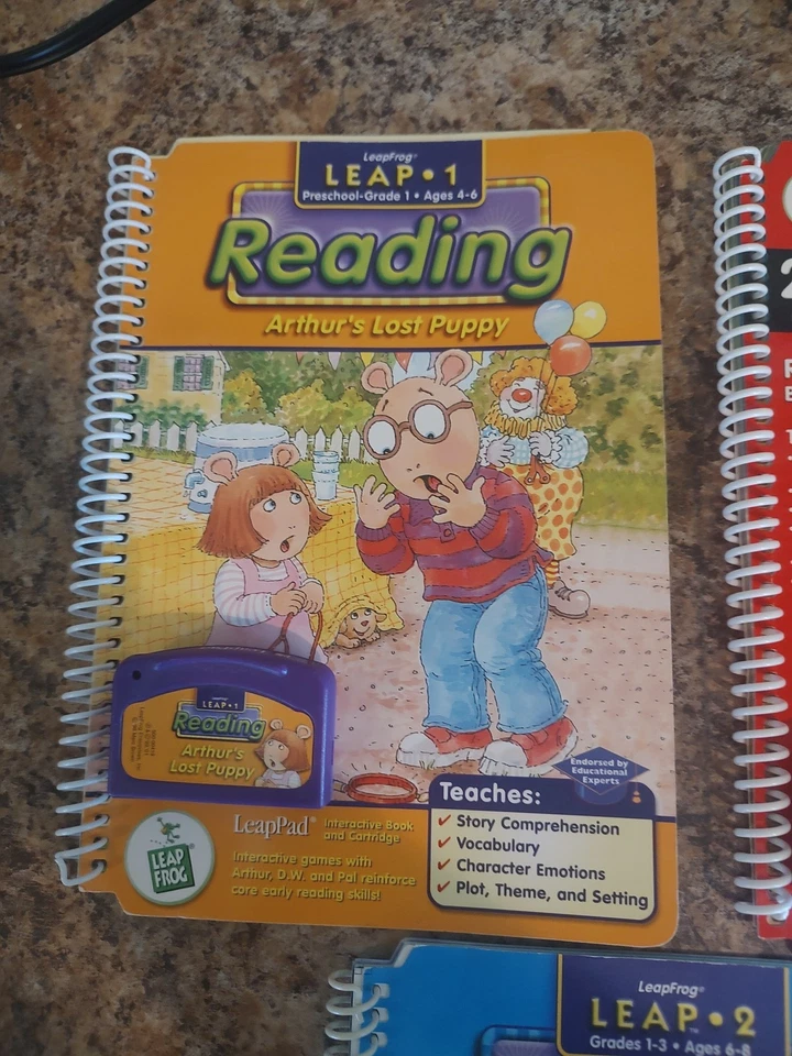 Leapfrog Leap Frog Lot Of 3 LeapPad Books Leap Pad Arthur Cat Hat Sponge Bob - Image 3 of 4