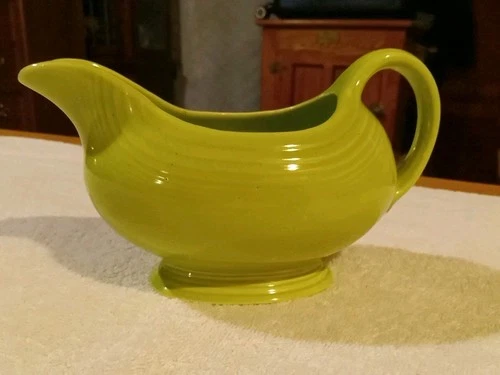 Vintage FIESTA WARE Gravy Boat Chartreuse Lemon Lime Green