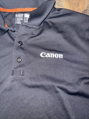 Seltenes Canon Photography Broadcast Employee 5.11 Tactical Herren Large Golf Polo