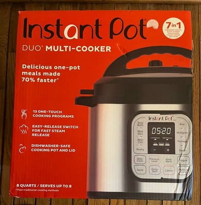 Instant Pot Duo 7-in-1 Electric Pressure Cooker, Rice, Slow, Yogurt, Sauté- 8 Qt