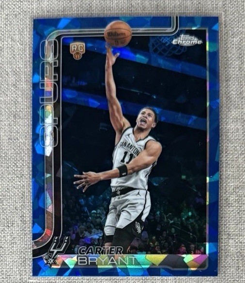 2025-26 Topps Chrome Sapphire Carter Bryant RC San Antonio Spurs