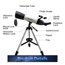 Astronomical Telescope Kit 80/90mm Aperture 500/800mm Refractor for Beginners