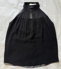 EUC RAMY BROOK BLACK SILK TANK TOP MADE IN USA SEXY Size S